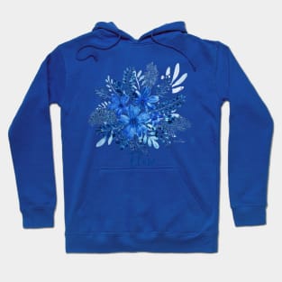 Design flow Blue flowers Hoodie